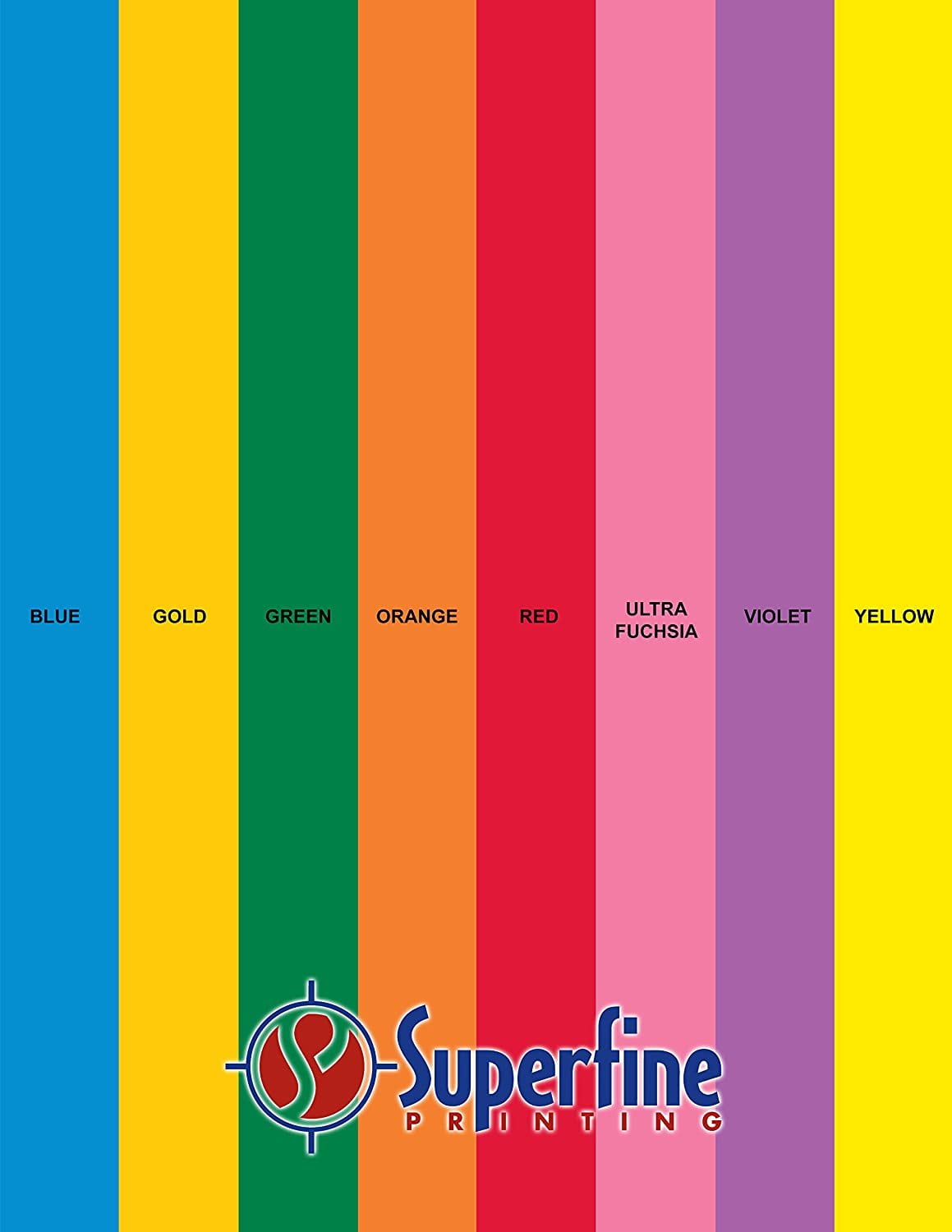 Bright Color Paper 8 Assorted Colors of 25 Each, 24 Lb, 200 Sheets (8.5