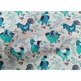 thumbnail image 5 of oneOone Cotton Cambric Blue Fabric Rooster Cock Fabric For Sewing Printed Craft Fabric By The Yard 56 Inch Wide-6S, 5 of 6