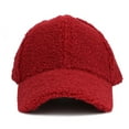 thumbnail image 3 of BKQCNKM Hats for Men, Mens Hats, Baseball Cap, Faux Lamb Wool Baseball Cap for Men Women Teddy Fleece Sports Hats Warm Winter Outdoor Travel Gift Features:, Wine One Size, 3 of 3