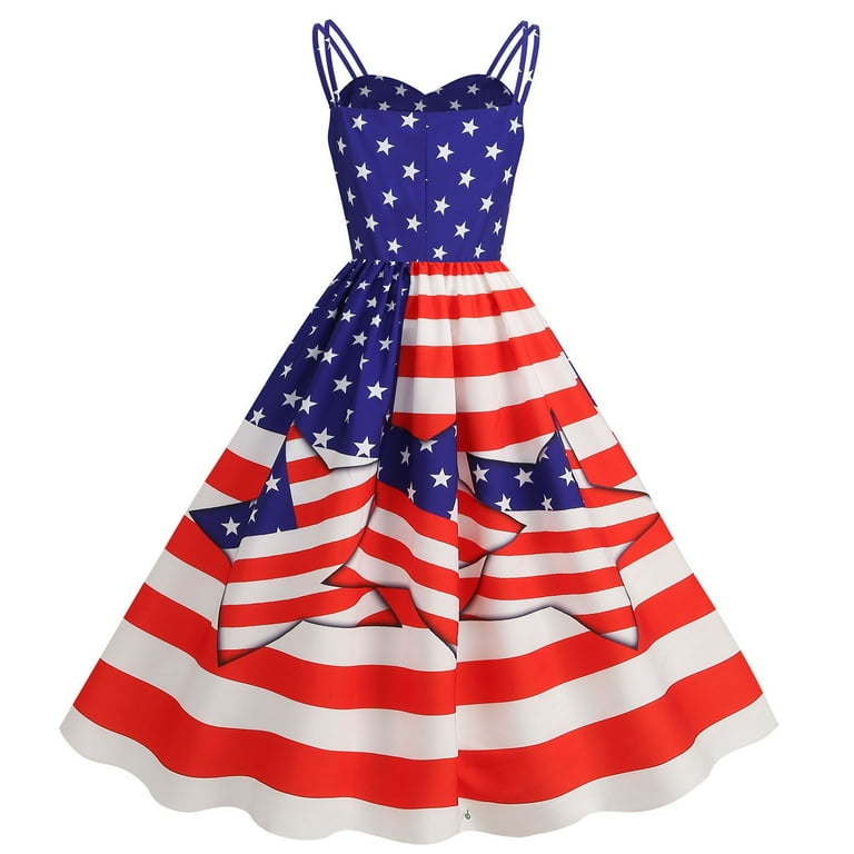 Red white and blue cocktail dress on sale