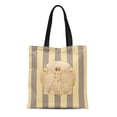 thumbnail image 1 of SIDONKU Canvas Tote Bag Beige Fine Da Vinci Vitruvian Man Artist Science Math Reusable Handbag Shoulder Grocery Shopping Bags, 1 of 1