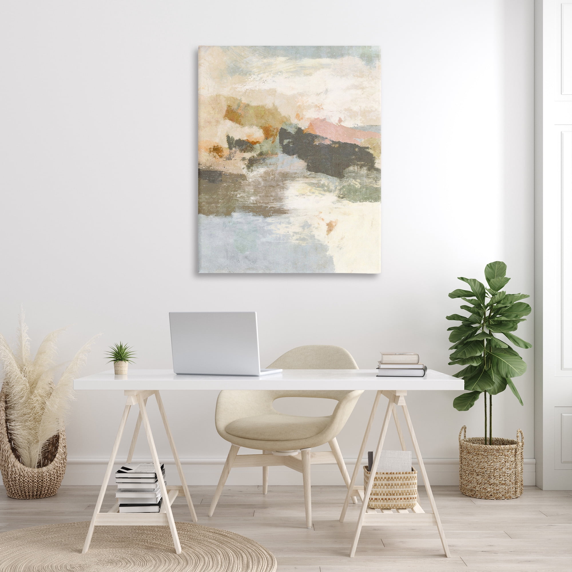 Stupell Industries Abstract Rustic Painting Abstract Painting Gallery Wrapped Canvas Art Print Wall Art, 36 x 48