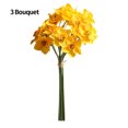 thumbnail image 1 of Ramo de narciso artificial Decoración floral falsa Hogar Oficina Tela de seda Adorno de ramo de narcisos, Amarillo 3 piezas AweSitey HA7003-02B, 1 of 6