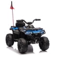 thumbnail image 6 of Ambifirner 24V Kids Electric Motorcycle Ride on ATV with Decorative Flags, 3 Wheeler Power Wheel, w/LED Lights, EVA Tires, High & Low Speed, Horn, Music,Red, 6 of 9