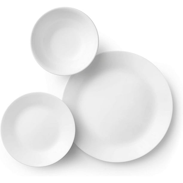 Service Corelle pour 6 personnes, résistant aux éclats, service de