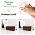 thumbnail image 6 of Wooden Alarm Clock with Qi Wireless Charging Pad Compatible with iPhone Samsung Wood LED Digital Clock Sound Control Function, Time Date, Temperature Display for Bedroom Office Home, 6 of 10