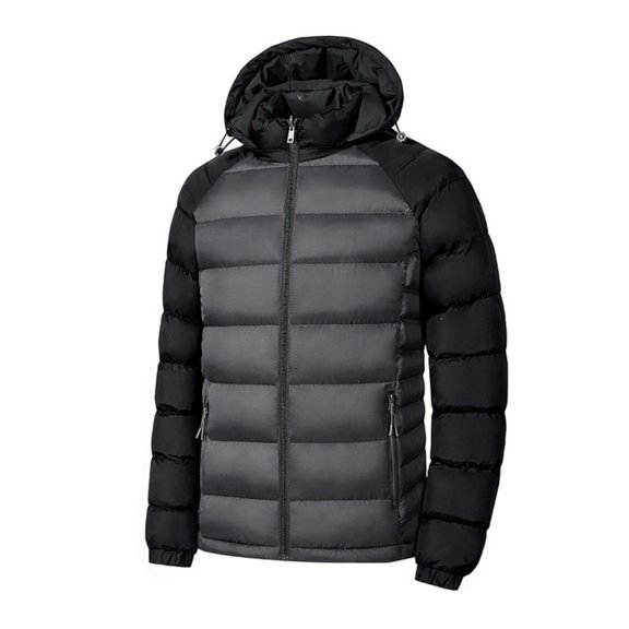 Kezqiaxn Winter Coats for Men Color Block Long Sleeve Casual Workout Jacket with Pockets Mens Jackets Plus Size Fashion
