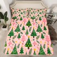 thumbnail image 2 of Homewish Xmas Tree Full Size Sheets 4-Piece for Kids Children Teens,Happy New Year Breathable Bed Sheets,Merry Christmas Lightweight Sheet Sets,Breathable Home Decor, 2 of 7