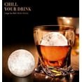 thumbnail image 2 of Whiskey Ice Ball Maker, [Fill Without Funnel & Easy Release] 2.2'' Round Large Ice Cube Trays with Cover, Reusable Sphere Silicone Ice Tray with Lids for Bourbon, Brandy, Whiskey, Gifts for Men, 2 of 5