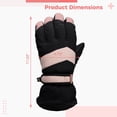 thumbnail image 6 of Women Snow Gloves Windproof - Warm Waterproof Skiing Gloves Touch Screen Gloves, 6 of 8