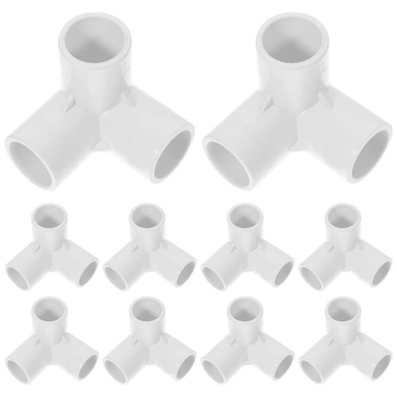 ITSELFER 10pcs Pipe Fitting 3-Way PVC Pipe Joint Tent Connector Greenhouse Pipe Fitting