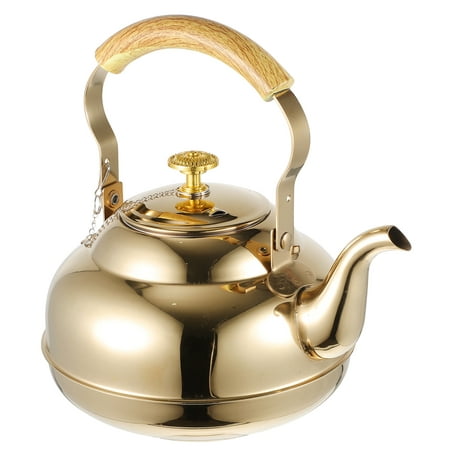 

OUNONA Metal Tea Pot with Strainer Kitchen Water Kettle Stainless Steel Tea Pot Kitchen Gadget