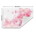 thumbnail image 3 of YFYANG Washable Heat-Resistant Placemats, 70% PVC/30% Polyester, Pink Watercolor Flowers Kitchen Table Mat, 12" x 18" 1 Pcs, 3 of 6