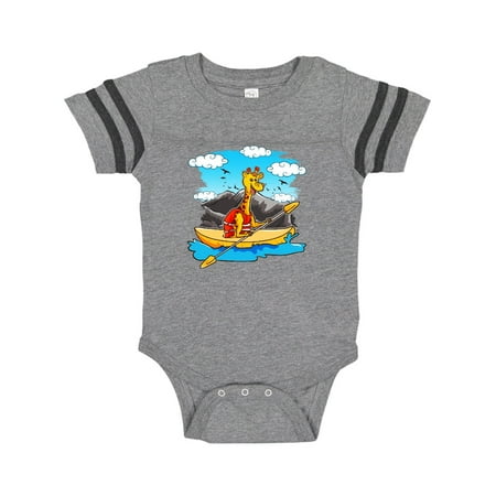 

Inktastic Kayaking Kids Giraffe Kayak Gift Baby Boy or Baby Girl Bodysuit