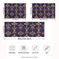 thumbnail image 2 of Yayeee Pillowcase Queen Size Set of 2 Satin Wrinkle Resistant Envelope Pillow Case, Purple Flowers Pattern, 2 of 8