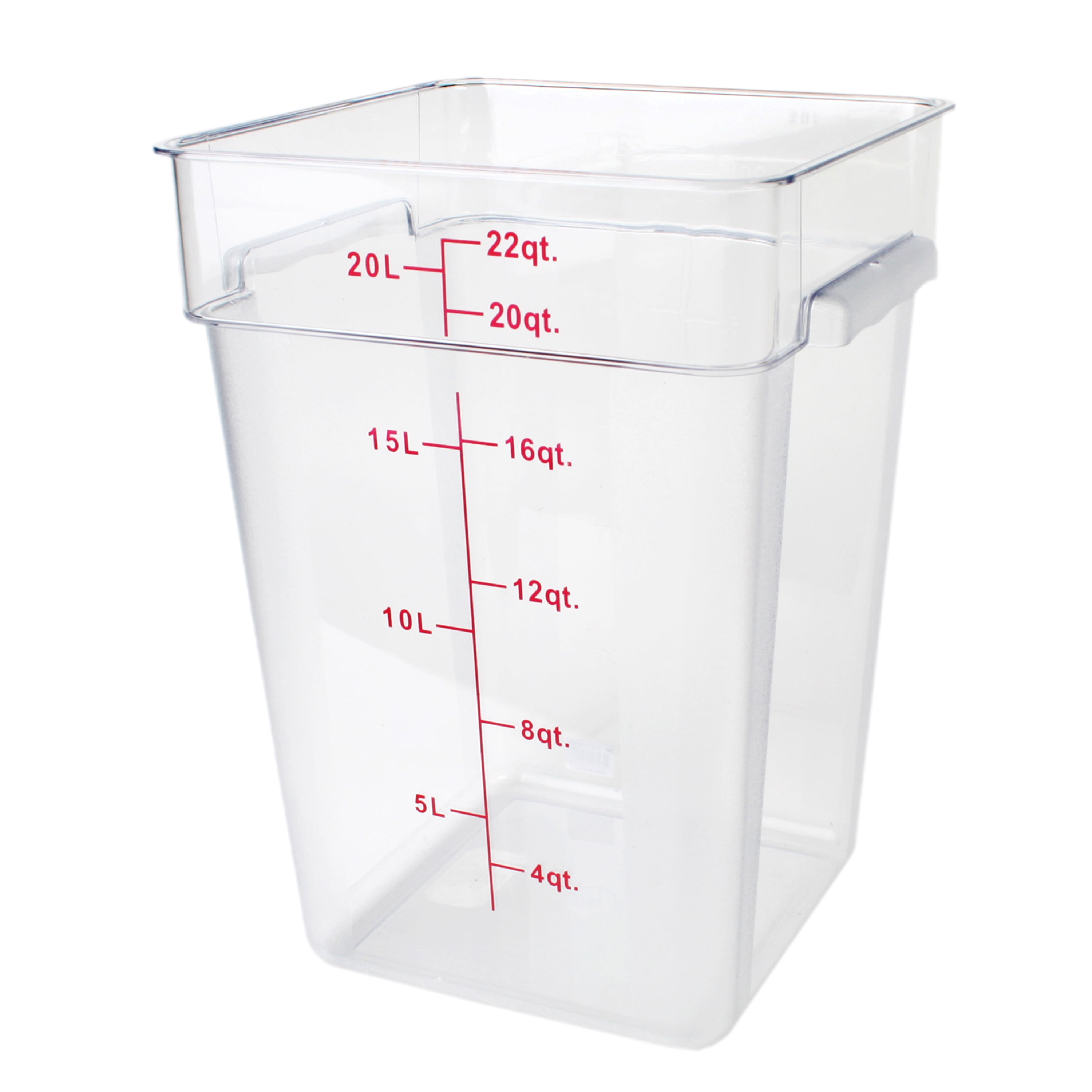Excellante 22 quart polycarbonate square food storage containers