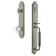 thumbnail image 3 of Grandeur 848420 Arc Solid Brass Rose Dummy Full Plate "C" Grip Handleset - Grey, 3 of 5