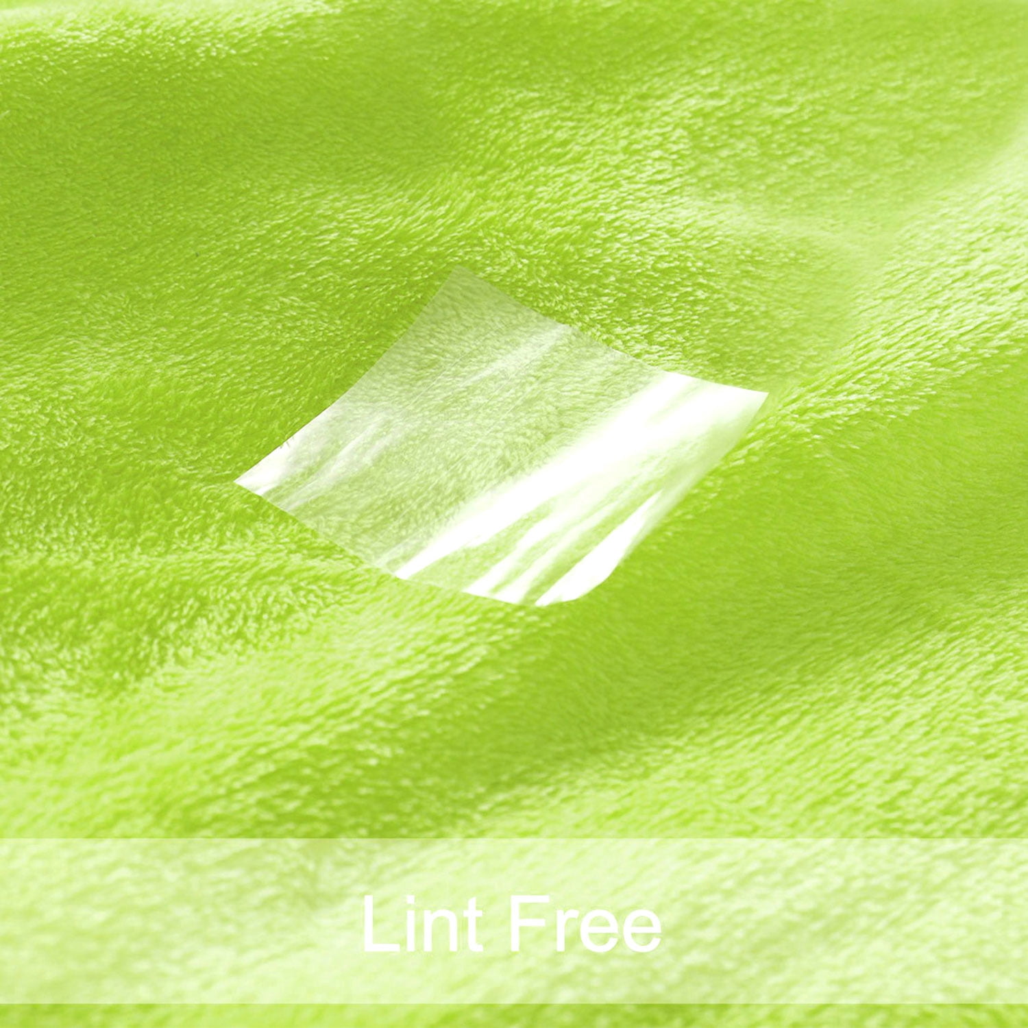 Unique Bargains Fuzzy Plush Flannel Fleece Throw Blanket Yellow Green 59" x 78"