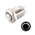 thumbnail image 4 of Interruptor de botón metálico momentáneo Uxcell cabeza alta 12mm diámetro de montaje 1NO 3-6V luz LED blanca, 4 of 5