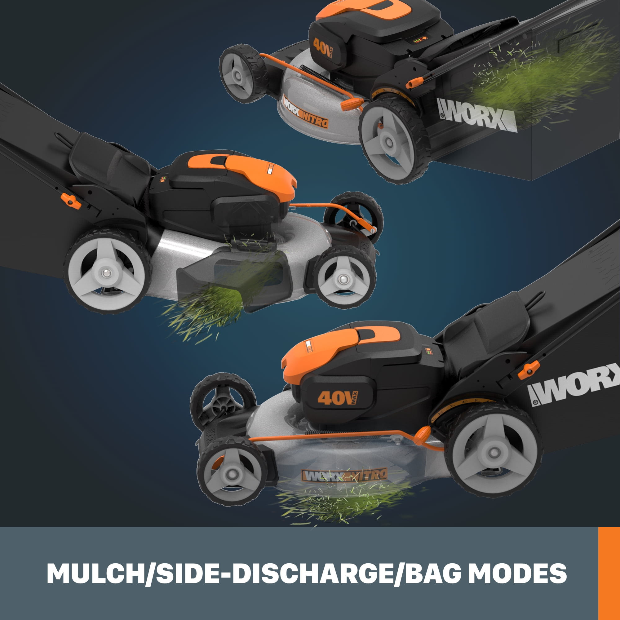 WORX 13 in. 40V Cordless Electric Push Lawn Mower at Tractor