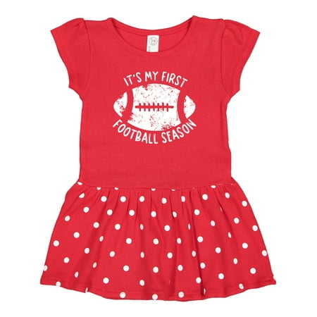 

Inktastic It s My 1st Football Season Distressed Gift Baby Girl Dress