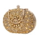 thumbnail image 4 of Bolso de mano de noche para mujer, cartera elegante con bolsillo y cuentas de diamantes de imitación. oro, 4 of 9