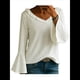 thumbnail image 2 of Blusa de Mujer con Volantes, Mangas 3/4, Cuello en V, Informal, para Negocios, y Verano XXL, 2 of 6