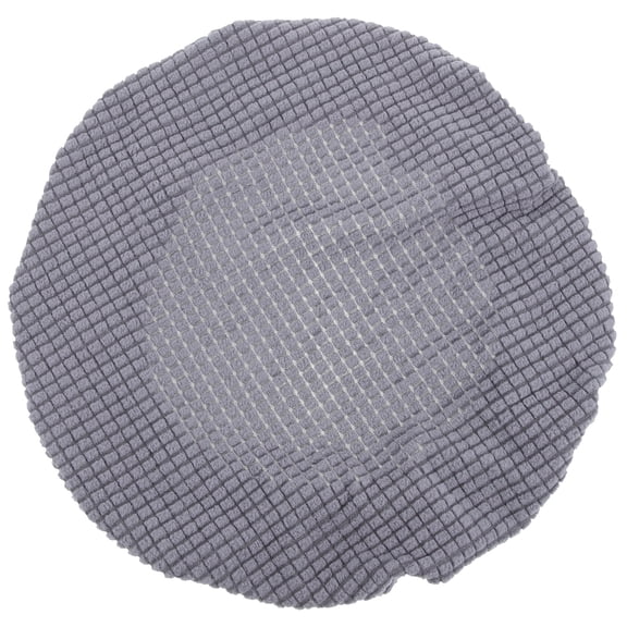 FELTECHELECTR Polyester Round Stool Cover Dark Grey for Home Use Easy to Store