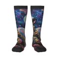 thumbnail image 1 of Fotbe Rainbow Astronaut Space Landscape Calcetas Divertidas Estampadas para Hombre y Mujer, Calcetas de Algodón hasta la Rodilla para Caminar, Correr, Enfermería y Embarazo, 1 of 6