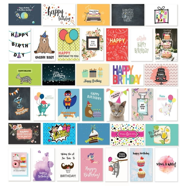 36 Pack Card Box Assortment of Happy Birthday Cards
