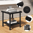 thumbnail image 5 of Renwick 5-Piece Outdoor Conversation Set with Chairs, Ottomans, Coffee Table, Black/Beige, 5 of 10