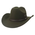 thumbnail image 5 of Shapeable Wide Brim Felt Cowboy Hat Cattleman Western Hat for Cowboys Cowgirls Classic Rodeo Country Concert Daily, 5 of 5