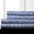 thumbnail image 4 of bed bath n more Incredibly Soft 4-Piece Paisley Sheet Set Grey King Modern & Contemporary, Casual, 4 of 5