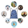 thumbnail image 6 of Balery Blue Mandala Harmony Pattern Drawstring Backpack Bag Sport Gym Sackpack Cinch Bags Pattern Drawstring Backpack Bag Sport Gym Sackpack Cinch Bags -Small, 6 of 6