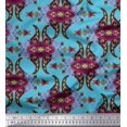 thumbnail image 1 of Soimoi Polyester Crepe Fabric Leaves & Floral Paisley Print Fabric by Yard 52 Inch Wide, 1 of 3
