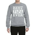 thumbnail image 2 of Wild Bobby, Best Papa Ever, Father's Day, Unisex Crewneck Graphic Sweatshirt, Heather Grey, Small, 2 of 4