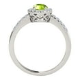 thumbnail image 3 of Mauli Jewels Rings for Women 2.50 Carat Diamond and Oval Shaped Peridot Ring prong 10K White Gold, 3 of 6