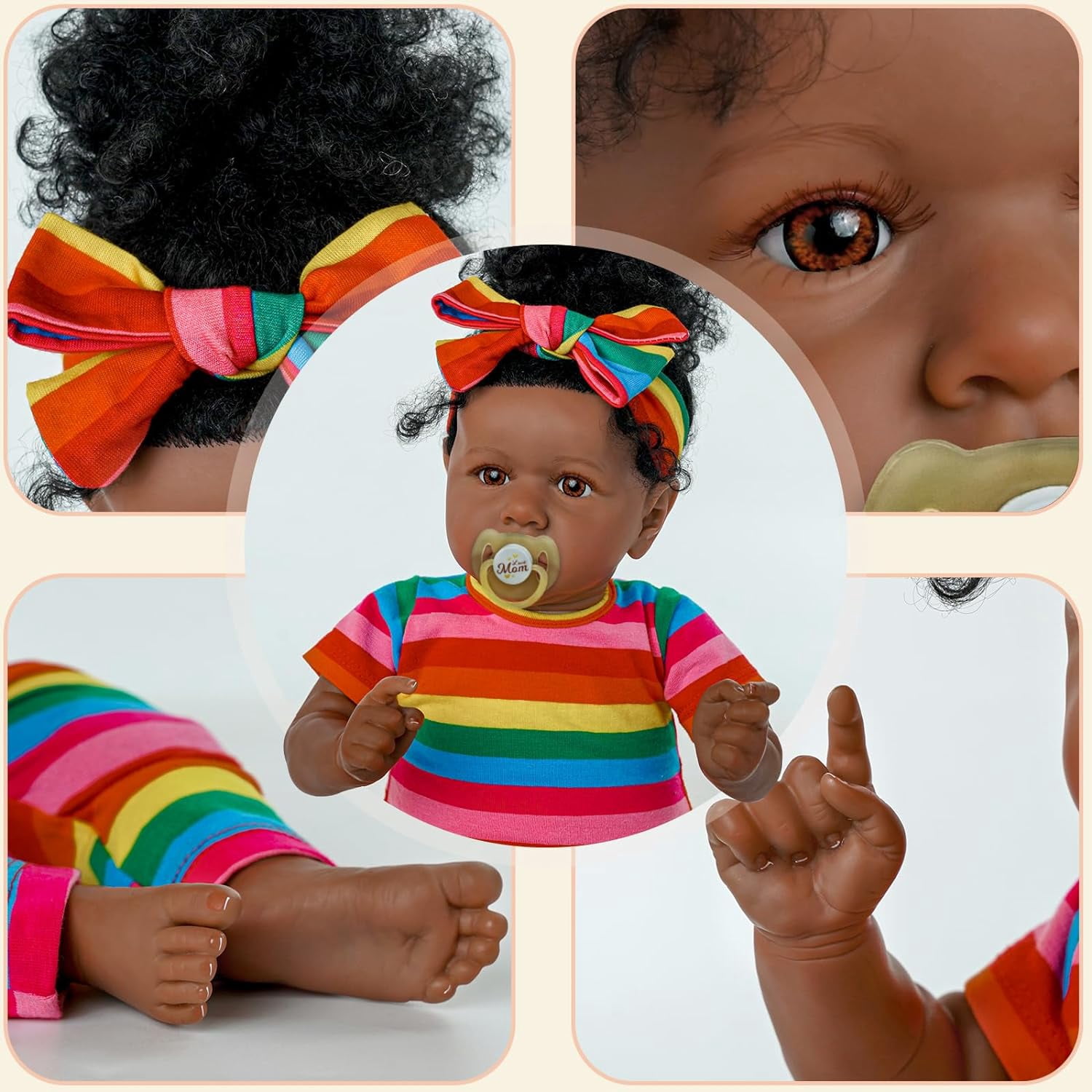 RSG Lifelike Reborn Baby Dolls 22 inch Baby Dolls Soft Cloth Body Real Life Baby Dolls with Gift Box for Kids Age 3+