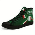 thumbnail image 4 of Coolcustomize Women's Italian Flag High-Top Sneakers - Green, White & Red Tricolor Design with Crown Accent - Lace-Up Closure Casual Shoes - Italian Heritage Boots for Everyday, Travel, Themed Events, 4 of 10