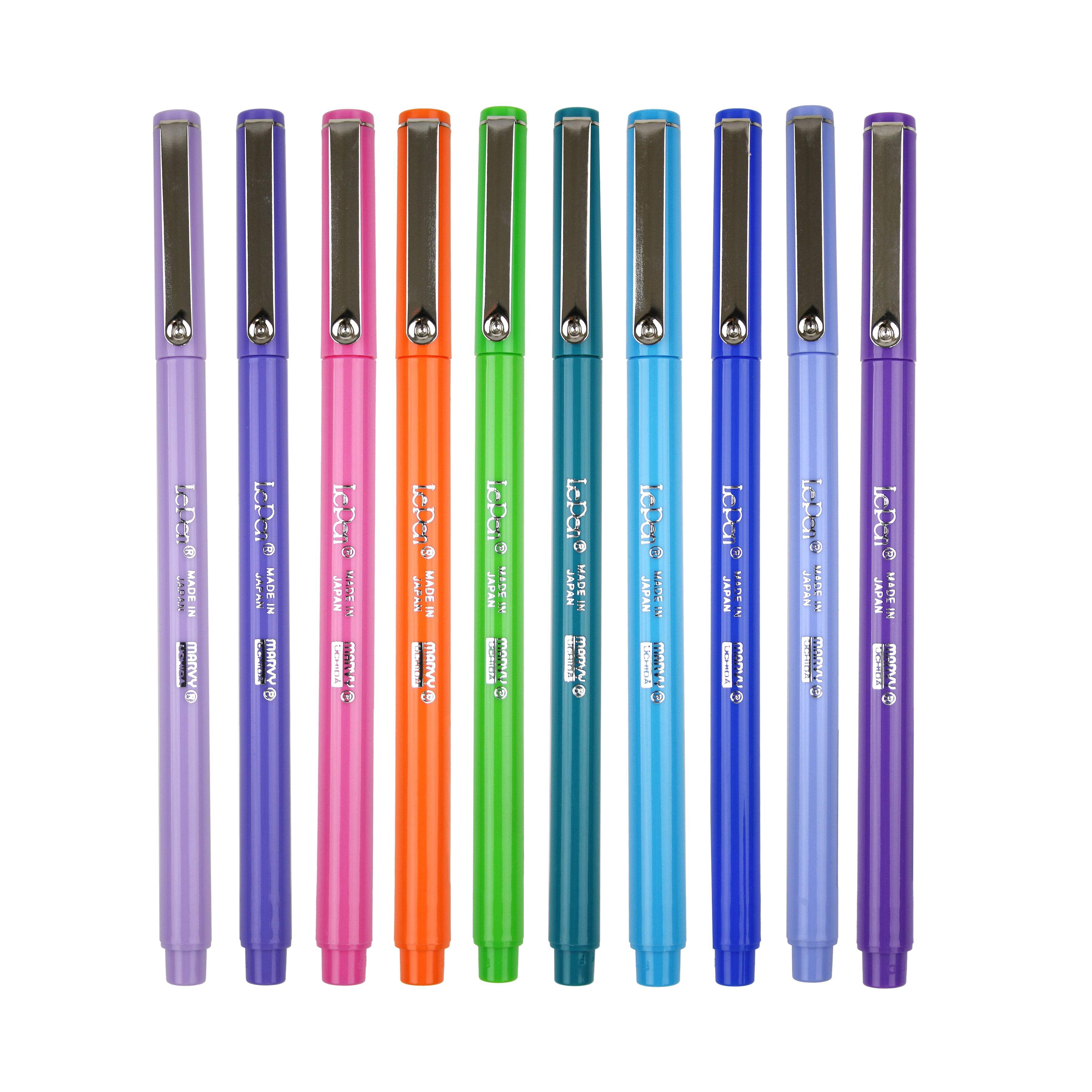 Marvy Uchida Lepen Set: 0.3mm, 10 Bright Colors