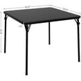 thumbnail image 2 of Zzistar 33.6 Inch Folding Card Table, Portable Square Folding Table with PU Soft Cushion, Black Metal Foldable Table Suitable for Living Room（No Chair), 2 of 6