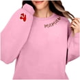 thumbnail image 5 of Mama Sweatshirts for Women Heart Long Sleeve crew neck oversized Shirts Pullover Mothers Day Tops (2XL, Pink), 5 of 7