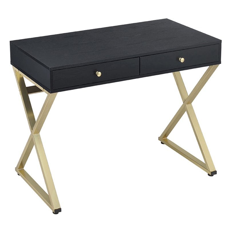 Details about   Riverbay Furniture Writing Desk in Blue and Gold 