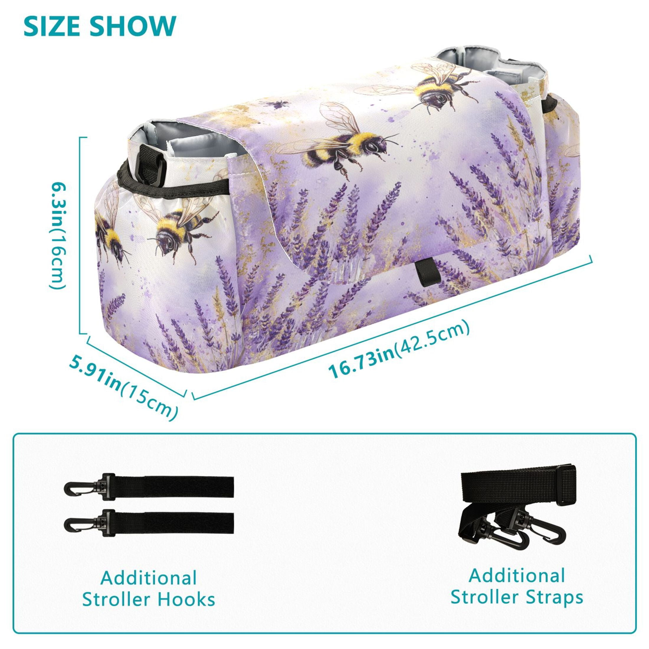 DIXRUYEE Stroller Organizer Buzzing in Bloom Printed