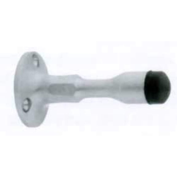 Ives WS11 Heavy Duty Cast Brass Rigid Wall Door Stop for Drywall Mounting 3 3/4", Satin Chrome