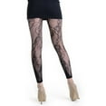 thumbnail image 3 of Lady's Fashion Designed Fishnet Footless Tights, Black-749, 3 of 4