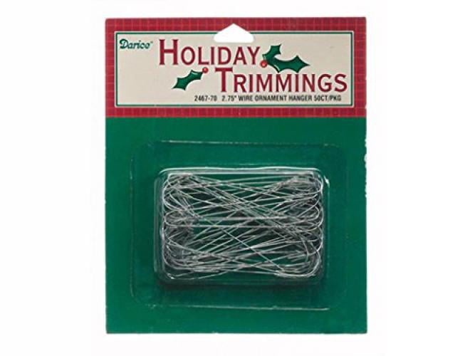 Metal 300 Pack Wire Christmas Ornament Hooks Green 