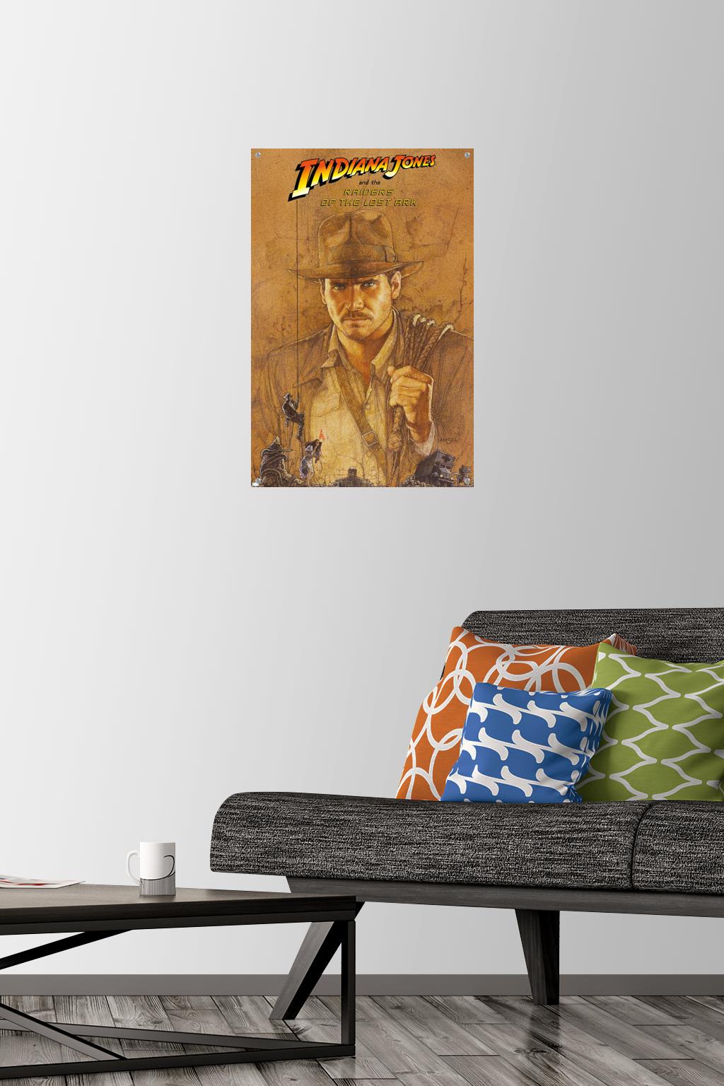 Indiana Jones And The Raiders Of The Lost Ark - One Sheet Wall Poster with Push Pins, 14.725" x 22.375"