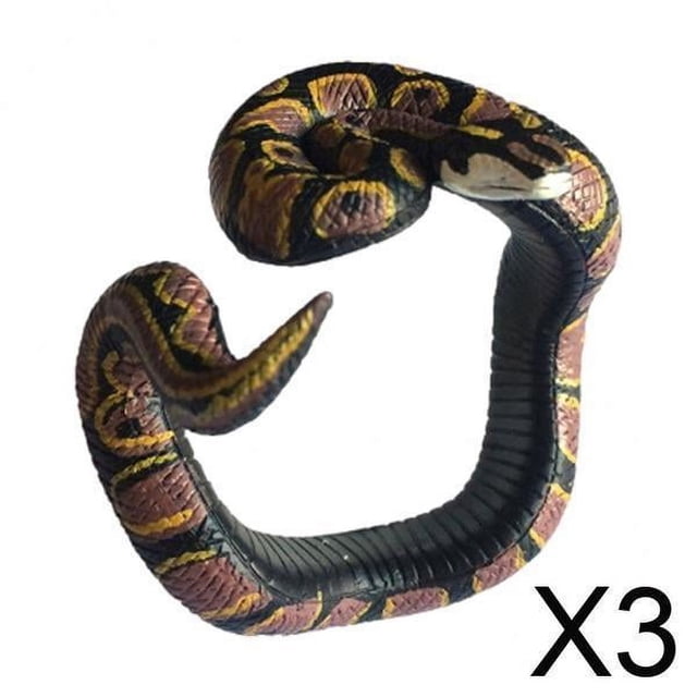 3xNovedad Pulsera De Serpiente Falsa Pulsera De Modelo Animal Aterrador Pitones Birmanos