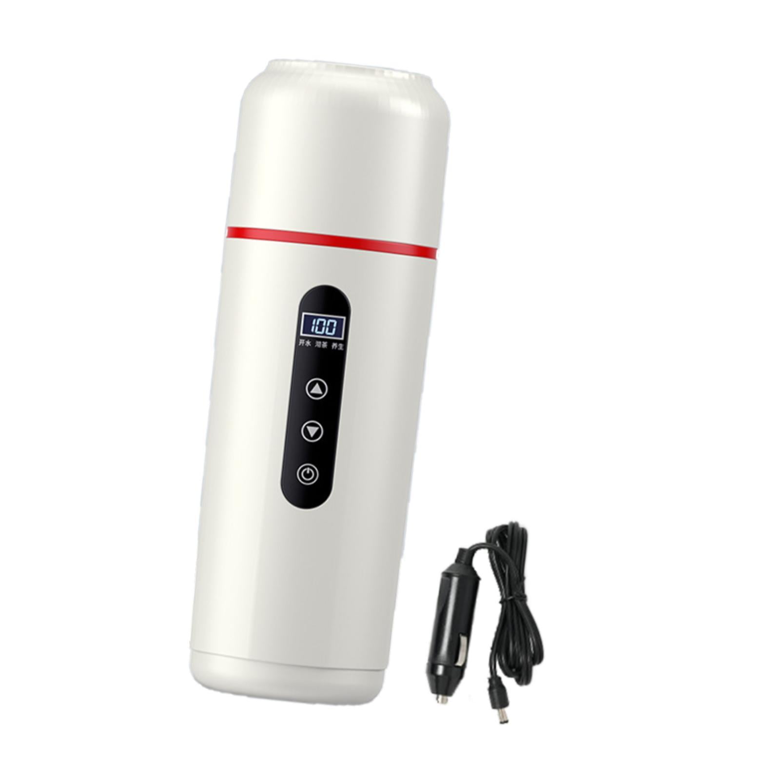 Fiocias Car Heating Travel Cup Car Electric Kettle Car Cup Warmer 12V/24V Car Heated Mug Style C